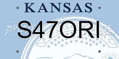 S47ORI Kansas License Plate