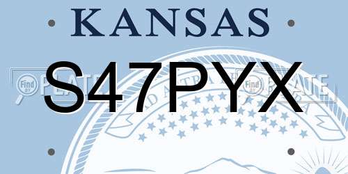 S47PYX Kansas License Plate