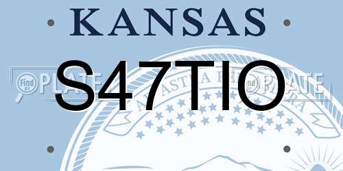 S47TIO Kansas License Plate