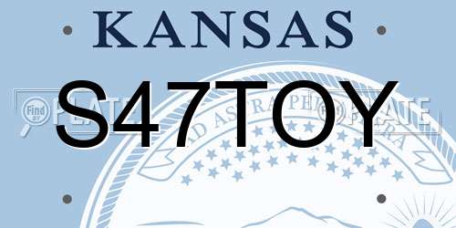 S47TOY Kansas License Plate