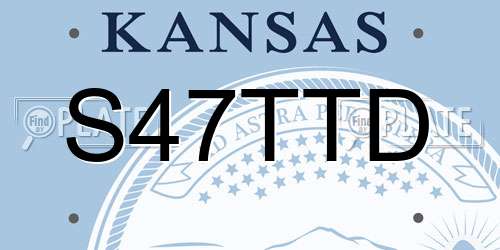 S47TTD Kansas License Plate