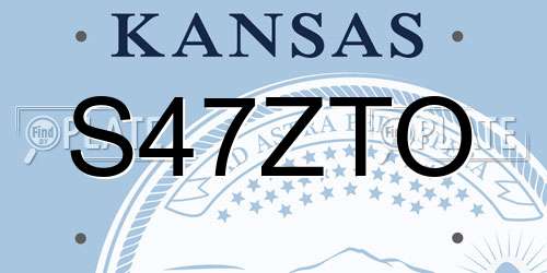 S47ZTO Kansas License Plate