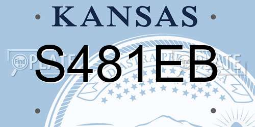 S481EB Kansas License Plate