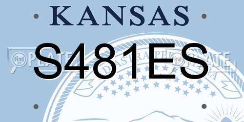 S481ES Kansas License Plate