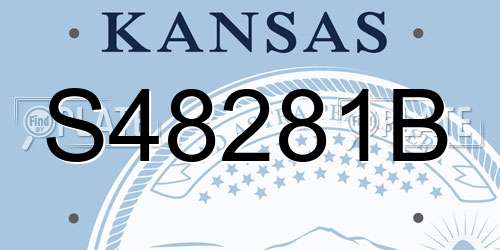 S48281B Kansas License Plate