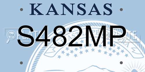 S482MP Kansas License Plate