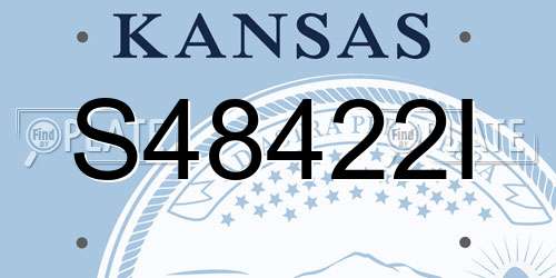 S48422I Kansas License Plate