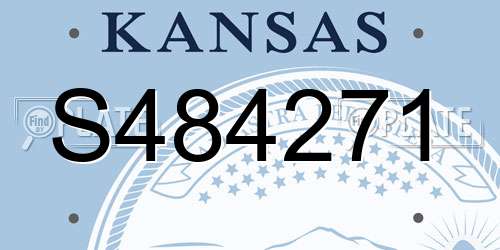 S484271 Kansas License Plate