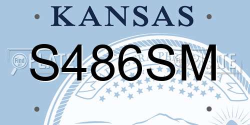 S486SM Kansas License Plate