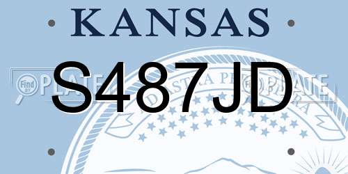 S487JD Kansas License Plate
