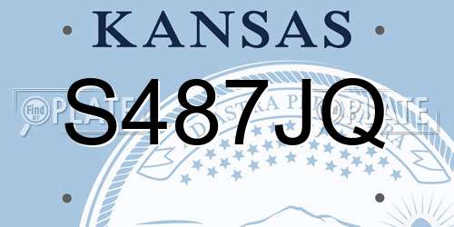 S487JQ Kansas License Plate