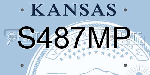 S487MP Kansas License Plate