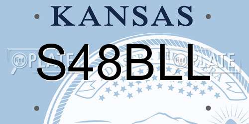 S48BLL Kansas License Plate
