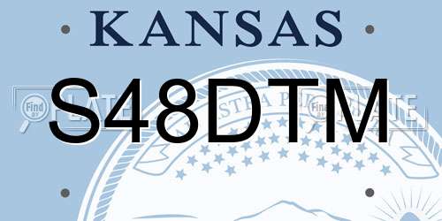 S48DTM Kansas License Plate