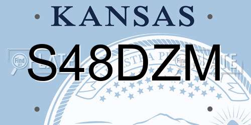 S48DZM Kansas License Plate