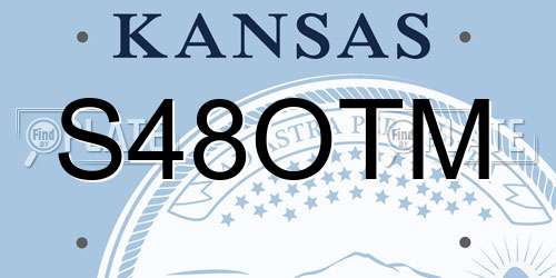 S48OTM Kansas License Plate