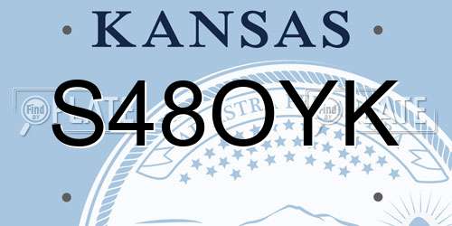S48OYK Kansas License Plate