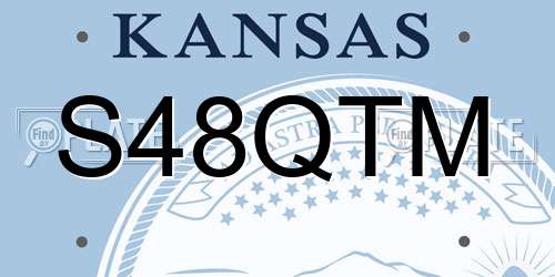 S48QTM Kansas License Plate
