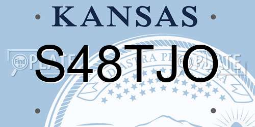 S48TJO Kansas License Plate