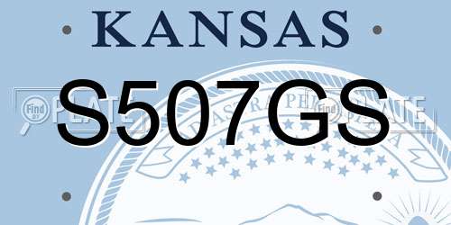 S507GS Kansas License Plate