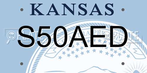 S50AED Kansas License Plate