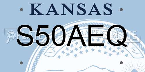 S50AEQ Kansas License Plate