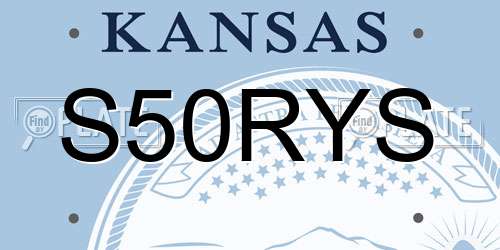 S50RYS Kansas License Plate