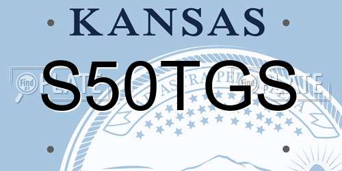 S50TGS Kansas License Plate