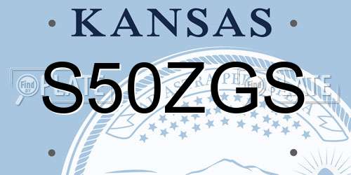 S50ZGS Kansas License Plate