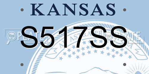 S517SS Kansas License Plate