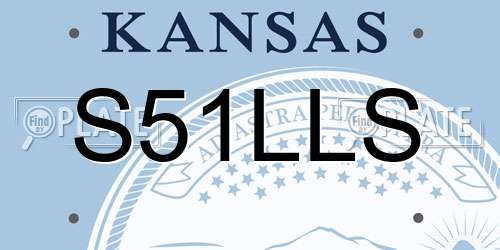 S51LLS Kansas License Plate