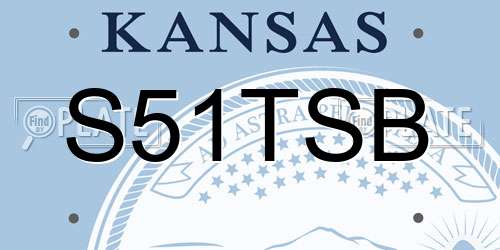 S51TSB Kansas License Plate