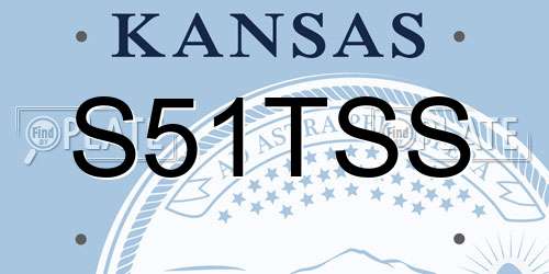 S51TSS Kansas License Plate