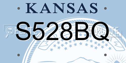 S528BQ Kansas License Plate