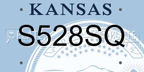 S528SQ Kansas License Plate