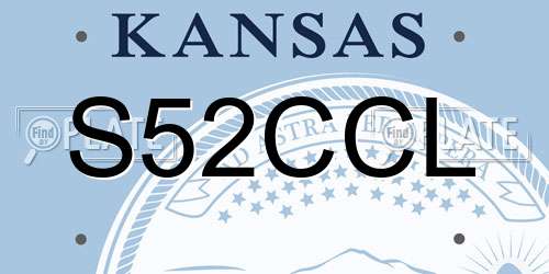 S52CCL Kansas License Plate