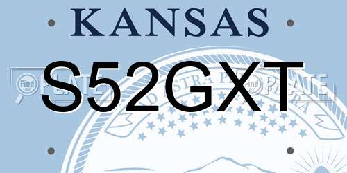 S52GXT Kansas License Plate