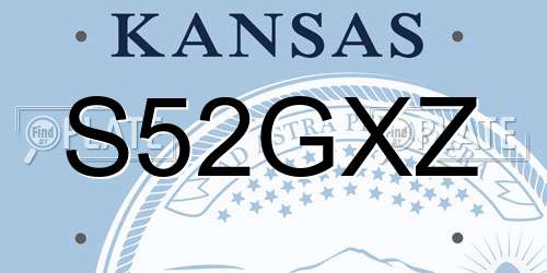 S52GXZ Kansas License Plate