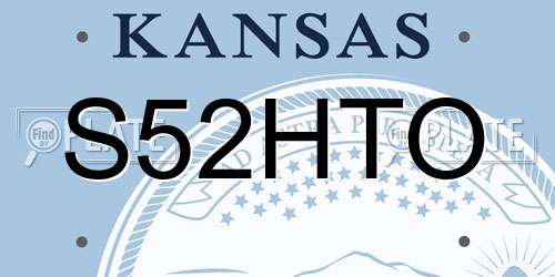S52HTO Kansas License Plate