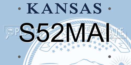 S52MAI Kansas License Plate
