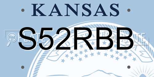 S52RBB Kansas License Plate