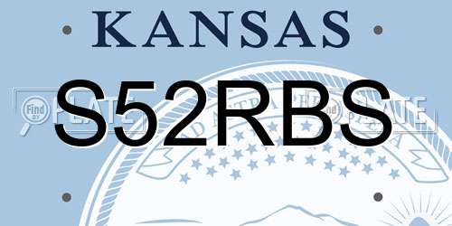 S52RBS Kansas License Plate