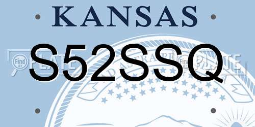 S52SSQ Kansas License Plate