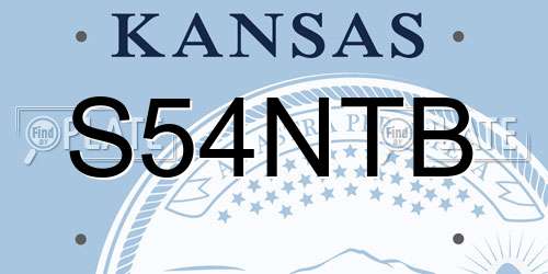 S54NTB Kansas License Plate