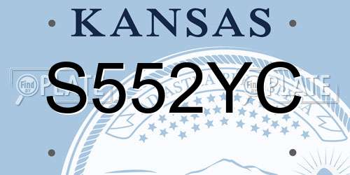 S552YC Kansas License Plate