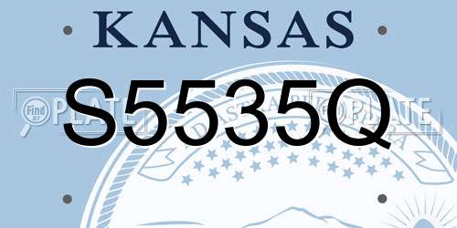 S5535Q Kansas License Plate