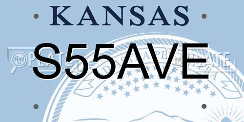 S55AVE Kansas License Plate