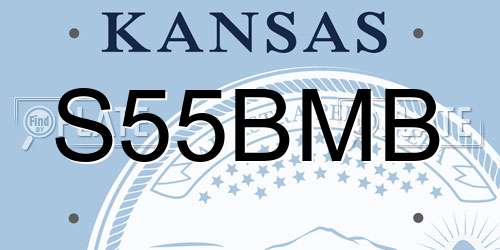 S55BMB Kansas License Plate