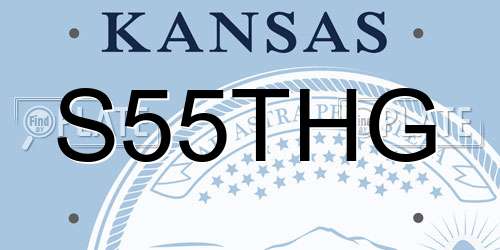 S55THG Kansas License Plate