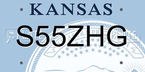 S55ZHG Kansas License Plate